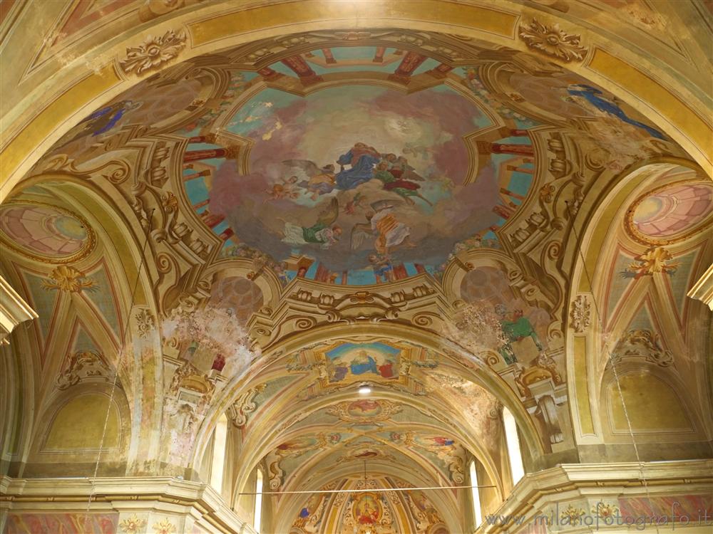 Tollegno (Biella, Italy) - Decorated ceiling of the Church of San Germano